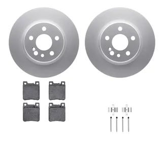 R1 Concepts WDTH1-63017 Brake Rotors - Carbon Coated W/ Euro Ceramic Pads & Hdw